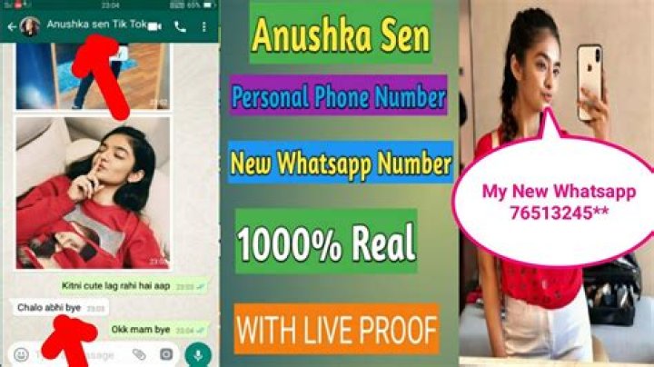 Anushka Sen Whatsapp Number Phone Number Contact Num Mobile Num