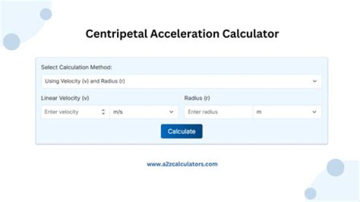 Centripetal Acceleration Calculator
