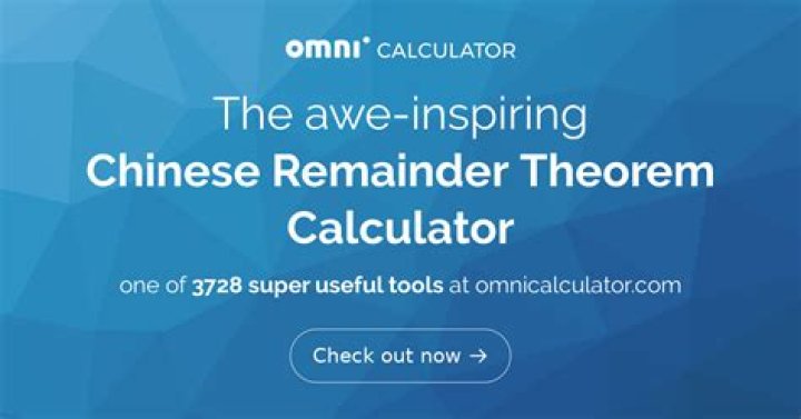 Chinese Remainder Theorem Calculator