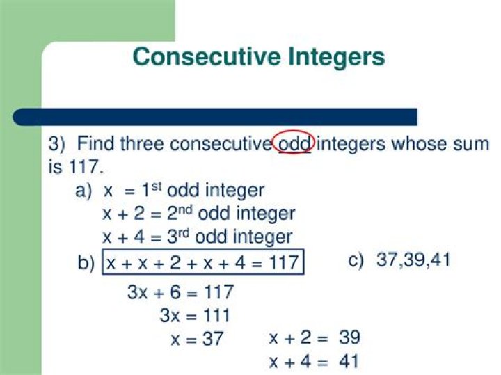 Find 2 consecutive integers with a Sum of 12