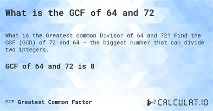 GCF of 64 and 57