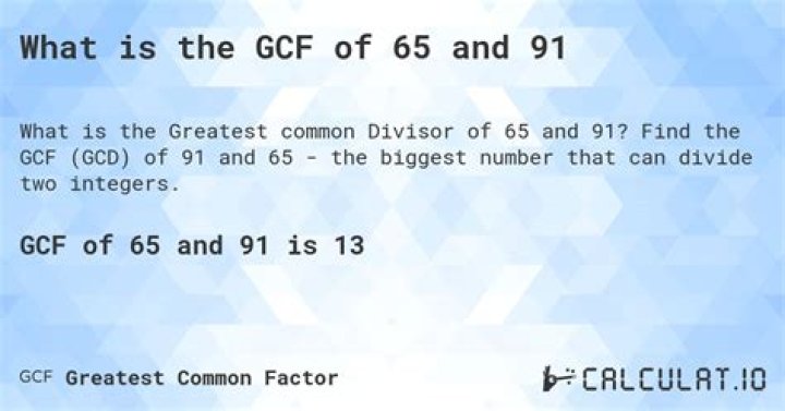 GCF of 65 and 65