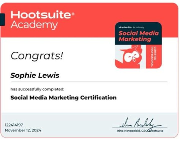 Hootsuite Social Media Certification