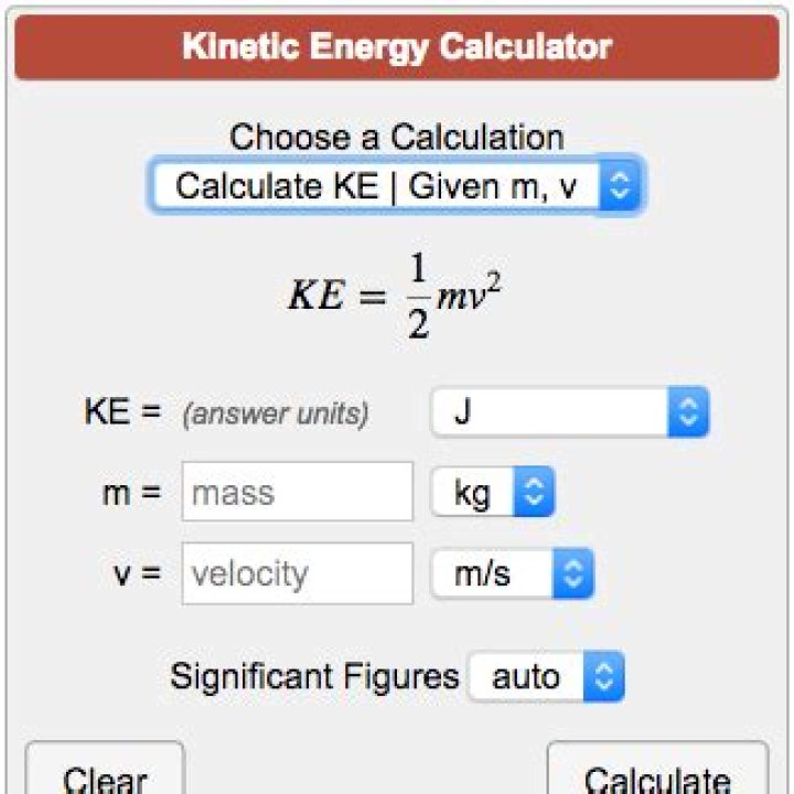 Kinetic Energy Calculator