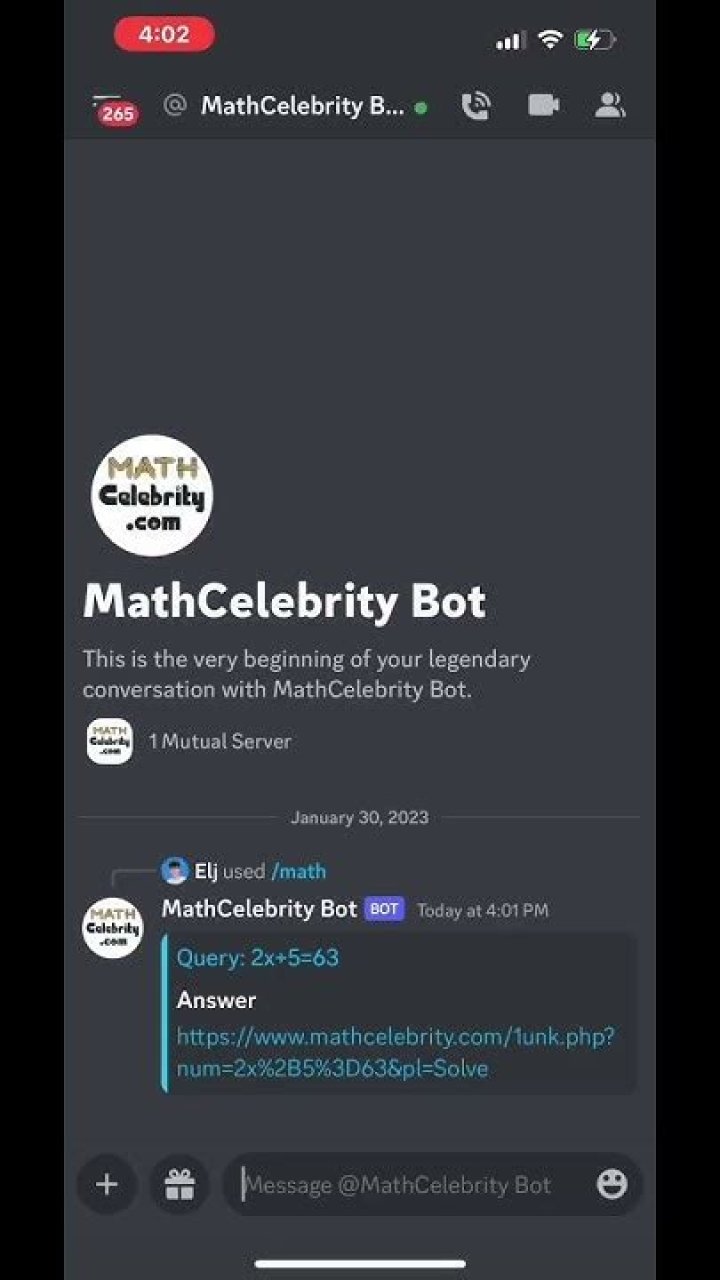 MathCelebrity Discord