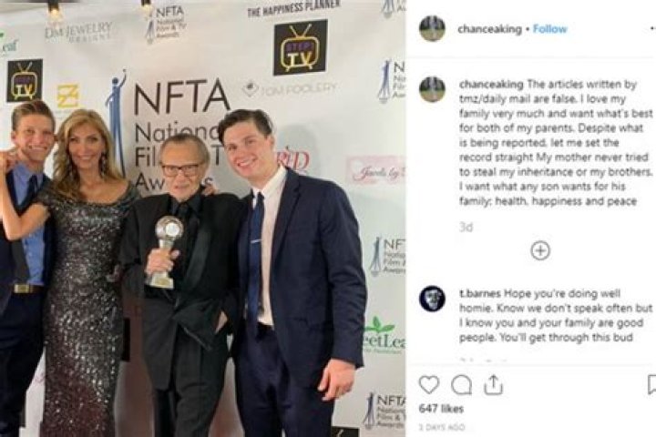 
Meet Chance Armstrong King – Photos Of Larry King’s Son With Ex-Wife Shawn King
