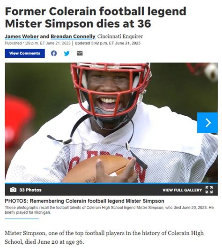 Mister Simpson Obituary Cincinnati Ohio: Death Cause Family Mourns