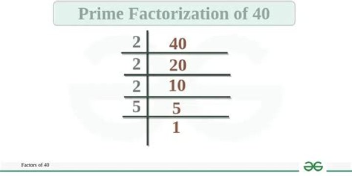 Show Factorization for 40