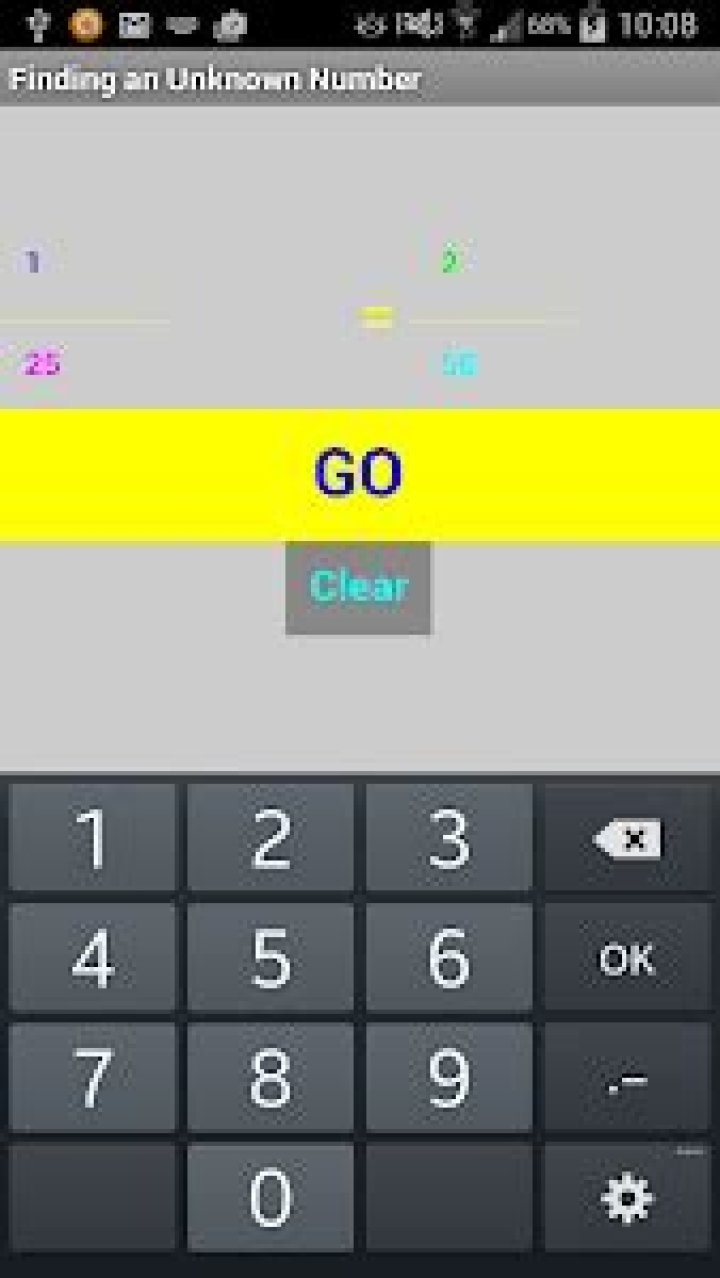 Unknown Number Calculator