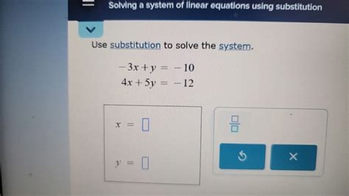 Use Substitution to solve 2x