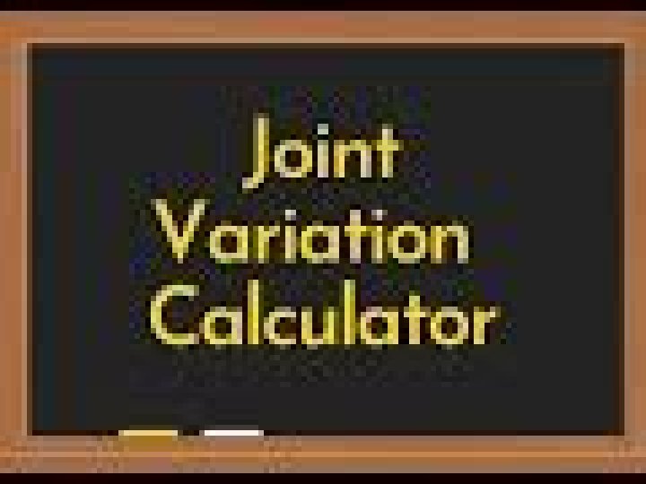 Variation Equations Calculator